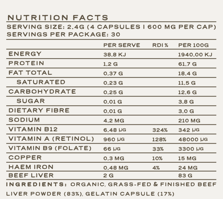 Beef Liver Capsules for Male Performance